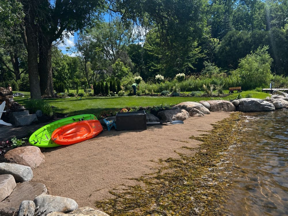 Gallery photos for Lake Shore Weed Removal Gets This Arden Hills Beach Party-Ready: Image #1