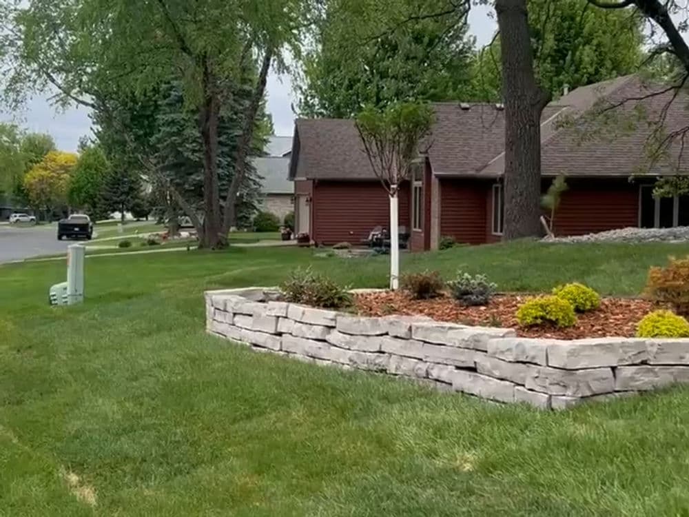 Chilton Stone Garden Bed and Full Re-Sod in Saint Paul image