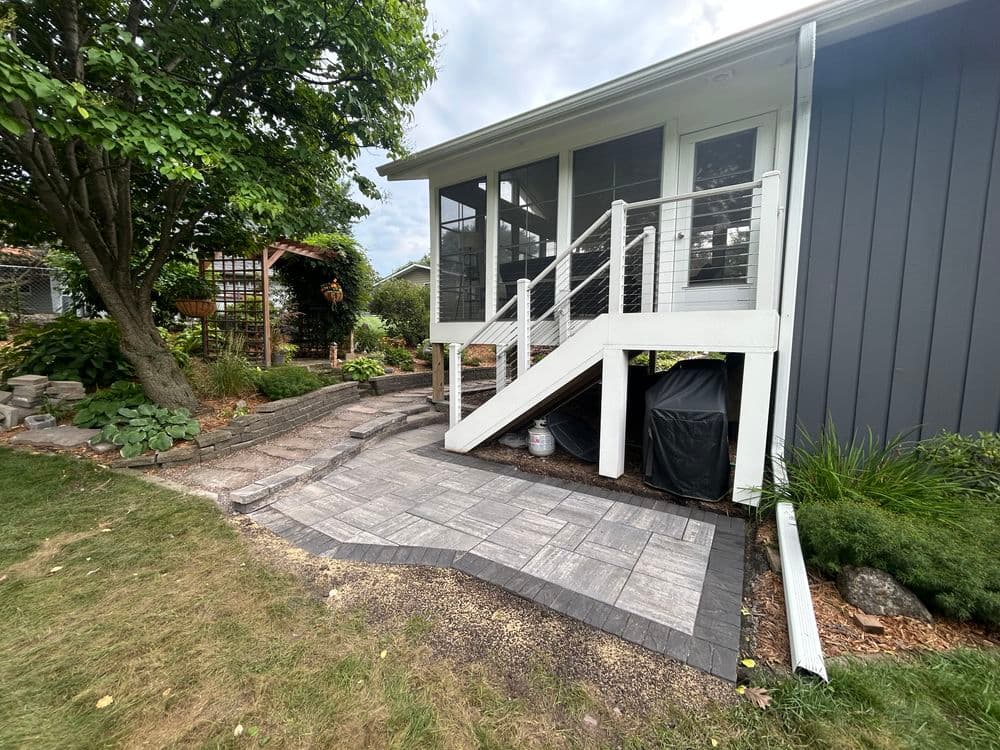 Gallery photos for Two Paver Patios Installed at One Shoreview Home: Image #1